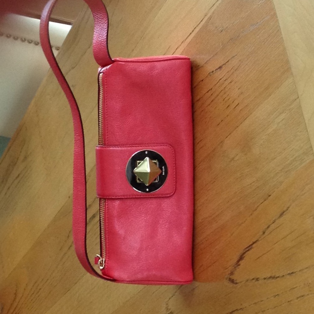 Red clutch purse